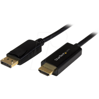 StarTech.com 1m DisplayPort auf HDMI Konverterkabel, 4K, DP auf HDMI Adapter mit Kabel, Ultra HD 4K, St/St