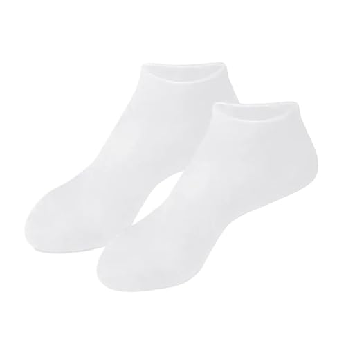 Silikon-Socken, feuchtigkeitsspendende Gel-Socken, Peeling und Verhinderung von Trockenheit, rissige, abgestorbene Haut, Schutz for den Fuß (Color : White 35-43 yards, Size : One size)