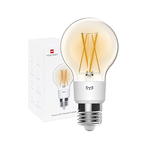 Yeelight E27 Smart LED Filament Lampe, smart Home Glühbirne E27 Vintage Google Home, Alexa Glühbirne, Apple HomeKit, Smart Things smart bulb (1 Stück)