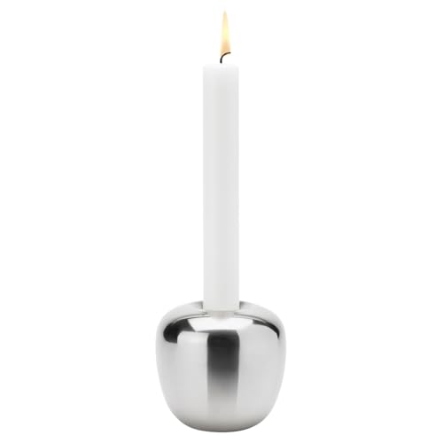 Stelton - Kerzenhalter, Kerzenständer - Ora - Edelstahl - groß - 8 x 8,5 cm