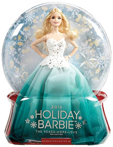Barbie Mattel DGX98 - 2016 Holiday Blond im grünen Kleid