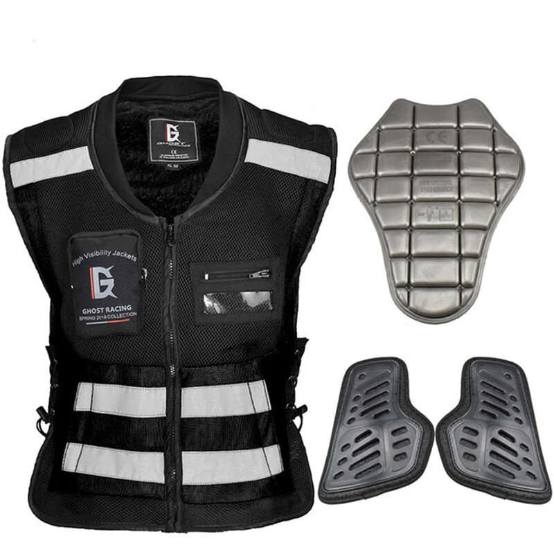 Ghost Racing Motorrad Reitweste Rallye Anzug Sicherheit Schutz Reflektierende Jacke Für Harley