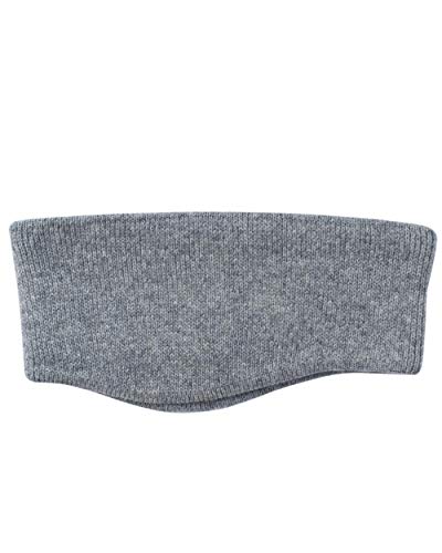 FosterNatur, Merino Stirnband mit Ohr, 100% Wolle (Baumwollfutter) (Grau)