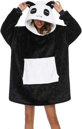 Xinlong Panda Sweatshirt Decke Kapuzenpullover Unisex Deckenpullover Extra Groß Hoodie Tiere Pulli für Damen und Herren