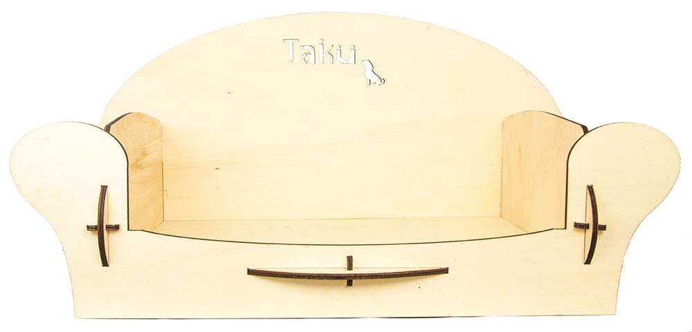 Taku Tk04Pln Hundebetten, Sessel aus Holz, klein, innen, 32 x 55 cm, Farbe Naturholz, S, helles Naturholz