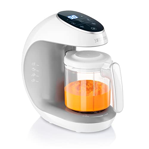 Sweety Fox - Multifunktions Babynahrungszubereiter 7-in-1 - Dampfgarer, Mixer, Pulse, Automatische Reinigungsfunktion, Flaschen Sterilisator, Gläschenwärmer, Auftaufunktion - Breikocher Multifunktion