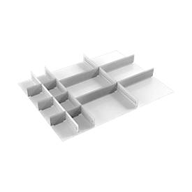 Schubladeneinsatz Treston, 3 Unterteiler & 10 Mittelplatten, B 900 mm, für Serie 90 mit H 750, 1000 oder 1500/2500 mm