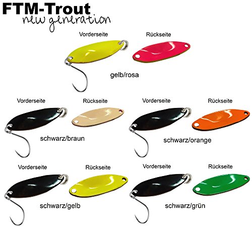 5 FTM Spoon Tango 1,8g - Forellenköder Set, Forellenblinker zum Spinnfischen, Forellenköder zum Spinnangeln, Blinker für Forellen, Löffelblinker
