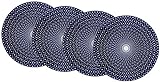 Ritzenhoff & Breker Speiseteller-Set Royal Reiko, 4-teilig, 26,5 cm Durchmesser, Porzellangeschirr, Blau-Weiß, 26.50 x 26.50 x 3.00 cm