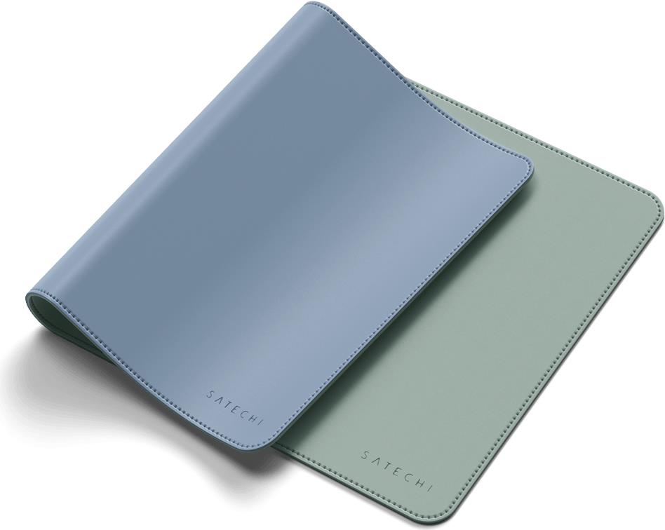 Satechi Doppelseitige Eco-Leder Deskmate - Schreibtischunterlage & Schutz - Sicher für lackierte und lackierte Holzoberflächen (Blau/Grün)