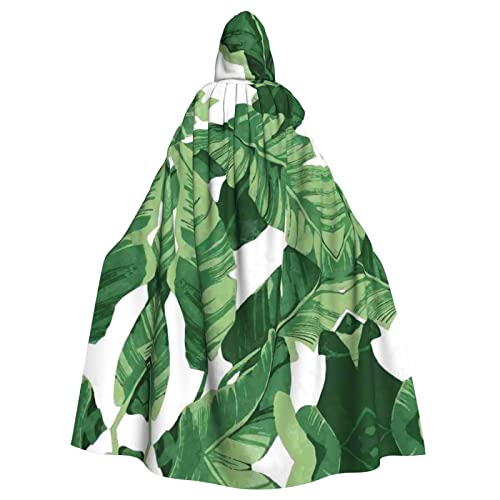 Sylale Niedlicher grüner Palmblätter-Umhang, Unisex, mit Kapuze, Weihnachten, Fasching, Halloween, Cosplay-Kostüm für Erwachsene
