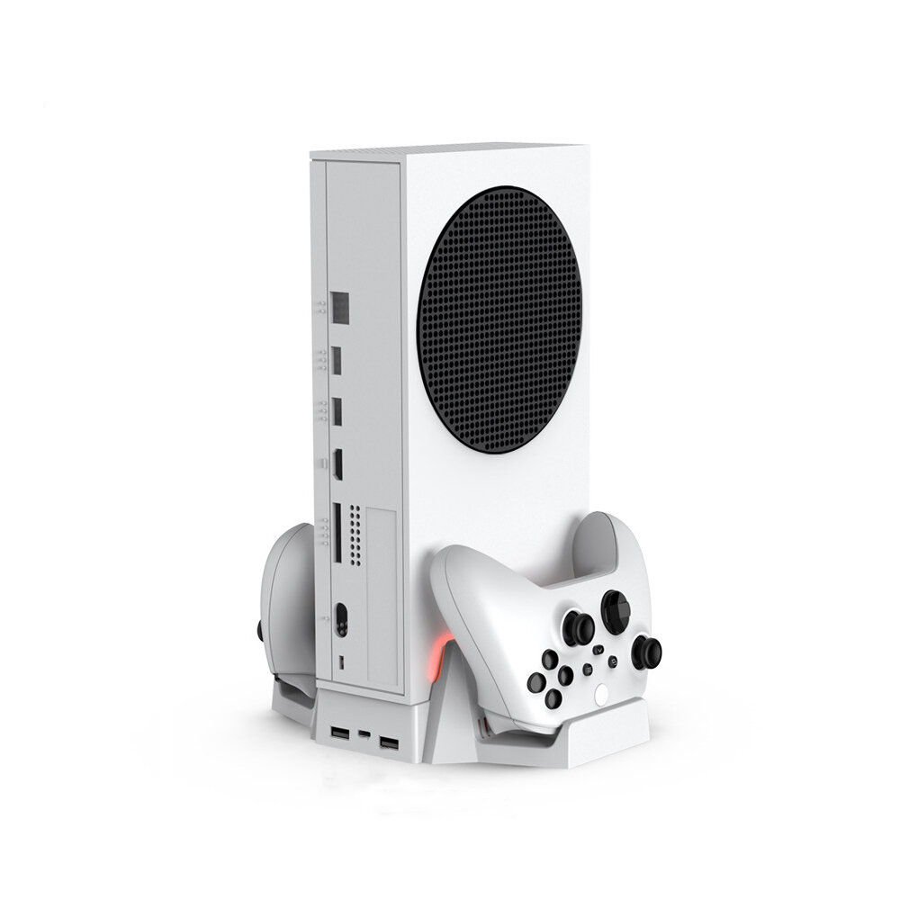 DOBE Ladestation Halterung Ladegerät Kühlständer Lüfter Kühler für Xbox Series S Konsole Gamecontroller Gamepad mit 2 Ba