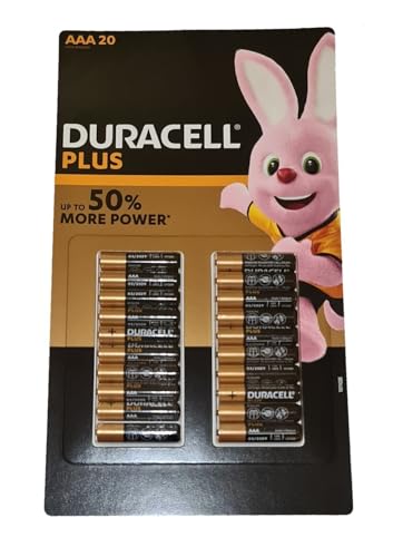 Duracell Plus AAA-Batterien LR03 MN2400 1,5 V, 20 Stück