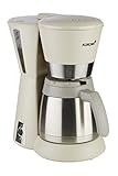 Korona 10225 Kaffeemaschine | Sandgrau/Creme | Filterkaffeemaschine mit Thermoskanne | 8 Tassen | 800 Watt