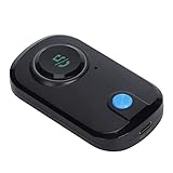 ciciglow Bluetooth-Transceiver-Empfänger, 3,5-mm-Adapter Schwarz 2 in 1 Wireless-Transceiver, T3 Bluetooth 5.0-Adapter mit Niedriger Latenz Passend für Auto-TV-PC-Lautsprecher