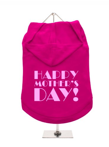"Mütter Tag: Happy Mothers Day" UrbanPup Hunde-Hoodie Hoodie (Fuchsia/Pink)
