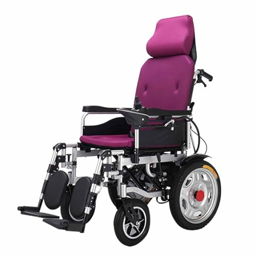 Elektrischer Rollstuhl, leicht und faltbar, für Erwachsene, wiederaufladbarer Lithium-Akku mit 12 Ah, leichter elektrischer Rollstuhl für ältere und behinderte Menschen (Gewichtskapazität 300 LB) (