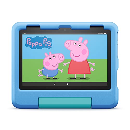 Das neue Fire HD 8 Kids-Tablet, 8-Zoll-HD-Display, für Kinder von 3 bis 7 Jahren, 2 Jahre Sorglos-Garantie, kindgerechte Hülle, 32 GB (2022), blau