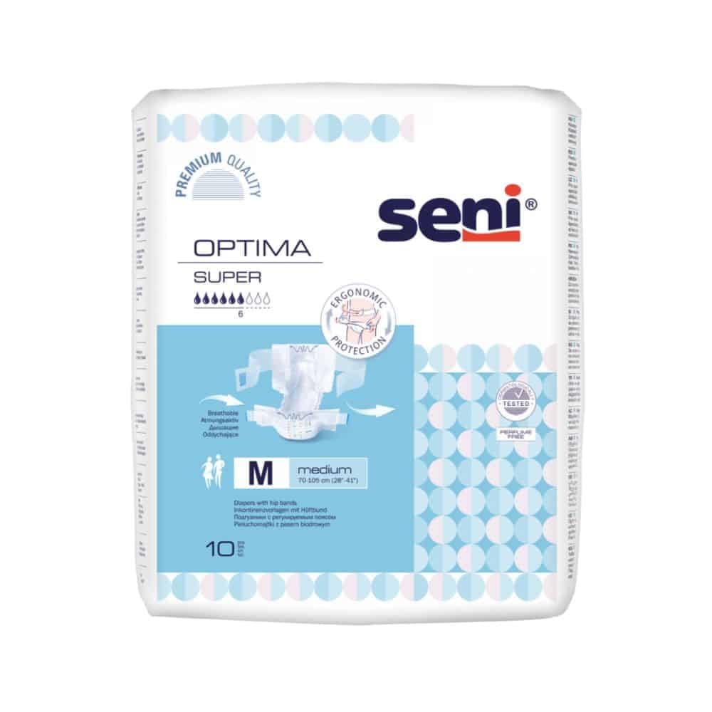 8x Seni Optima Super Inkontinenzvorlagen mit Hüftbund - 10 Stück - M - 5900516137922 | Packung (10 Stück)