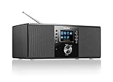 Karcher DAB 7000i - Stereo Internetradio (DAB+ / UKW, WLAN und Bluetooth, Farbdisplay, USB, AUX-In, 14 Watt, Wecker, Kopfhöreranschluss, Digitalradio inkl. Fernbedienung, schwarz)