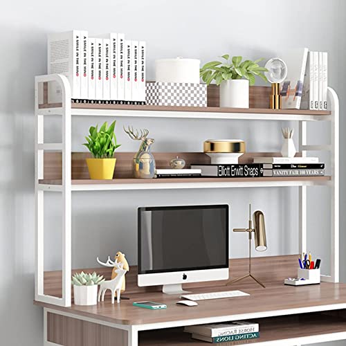 RedAeL Verstellbares Desktop-Bücherregal - Vielseitiger zweistöckiger Schreibtisch-Organizer aus Schmiedeeisen (Farboptionen)