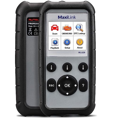 Autel MaxiLink ML629 KFZ-Diagnosegerät, Airbag/ABS/Motor/Getriebe testen mit alle OBD2-Auslesegerät Funktion, OBDII/EOBD/CAN Protokoll für VW BMW Mercedes etc. [14 Sprache verfügbar, Deutsche inkl.]