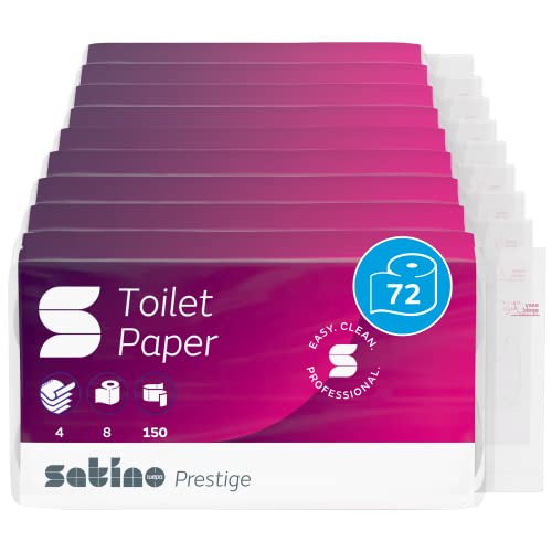 Satino by WEPA prestige Toilettenpapier 043030 - Vorratspackung mit 72 Rollen
