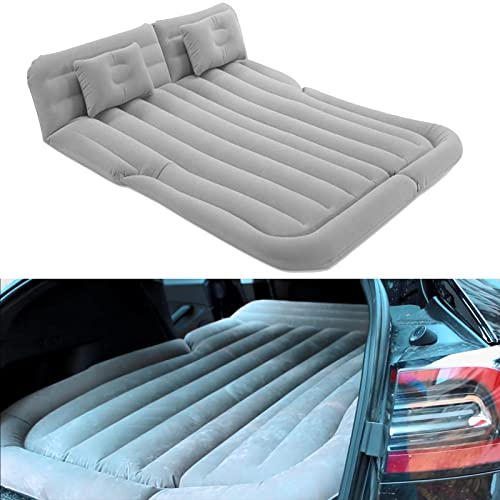 PACEWALKER for Tesla SUV car Inflatable Bed in The car Bed Trunk Rear Multifunctional Sleeping mat air Bed self-Driving car travel Bed (Gray)