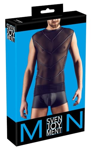 Svenjoyment Underwear Herren 21609781731 Mesh Shirt mit Wetlook, X-Large, Schwarz (Nero 001)