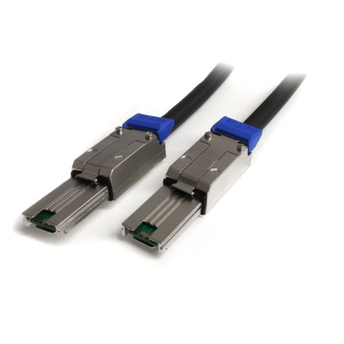 StarTech.com SAS Kabel extern SFF-8088 to SFF-8088 Mini SAS Kabel (26pin) 1m Anschlusskabel, 2 x SFF-8088 (26pin Mini SAS) Plug