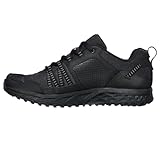 Skechers Herren Escape Plan Sneaker, Black Black Leather Mesh Trim Bbk, 42 EU