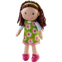 HABA 303666 - Puppe Coco | Stoffpuppe zum Spielen und Kuscheln | Puppe aus weichen, waschbaren Materialien | Geschenk zum 1. Geburtstag | Größe: 30 cm
