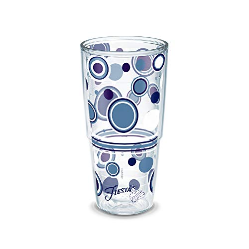 Tervis Boxed Tumbler with Wrap, 24-Ounce, Fiesta Lapis Dots by Tervis
