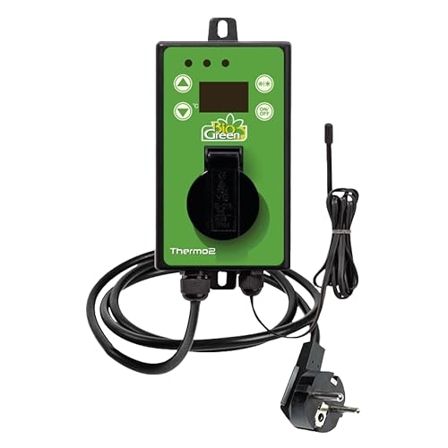Bio Green Digital-Thermostat, grün, mit Sommer/Winter funktion IP X4 spritzwassergeschützt