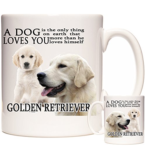 Golden Retriever Geschenk Kaffeetasse Teetasse A Dog Loves You Keramik Geschenk Tasse für Hundeliebhaber