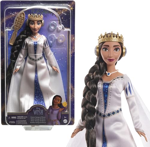 Disney Wish Königin Amaya von Rosas Modepuppe, bewegliche Puppe und Accessoires, HRC11