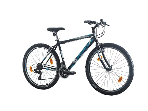 Multibrand Probike PRO 27.5 Zoll Fahrrad Mountainbike Shimano 21 Gang, Herren, Damen, Jungen geeignet ab 170-185 cm (Schwarz Blau Matt)