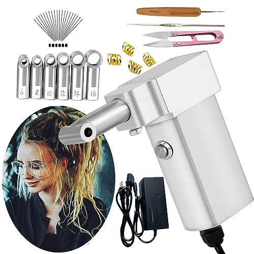 PoNPeD Edelstahl Elektrische Dreadlocks Häkelzöpfe Haar Maschine Für DIY Ihre Eigenen Dreadlocks Flechten Haarverlängerungen