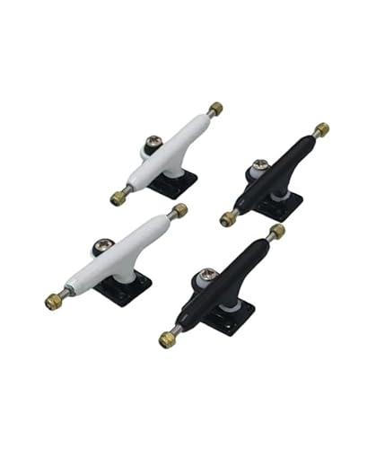 2Sets of Leefai Pro Fingerboard Trucks (Achsen) 34mm G3 Inverted Style- Pro Mini Finger Skateboard Truck with Single Axles and Pivot Cups-White+Black Colors