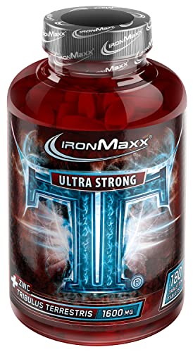 IronMaxx TT Ultra Strong Tribulus Terrestris - 180 Tabletten | 1600mg Tribulut Terrestris Extrakt pro Tablette | hochdosiert mit Zink