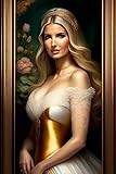 SYlale Leinwand Kunstwerk Bilddruck Abstraktes Gemälde Ivanka Trump als Berlesk-Porträt für Flurdekoration 60x90cm