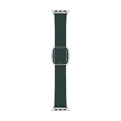 Apple Watch (40mm) Modernes Lederarmband, waldgrün - Large