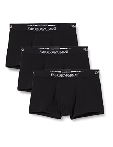 Emporio Armani Underwear Herren 111610CC722 Retroshorts, Schwarz (Nero/Nero/Nero 21320), Small (3er Pack)
