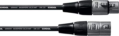 Cordial CFM10FM XLR Verbindungskabel [1x XLR-Buchse - 1x XLR-Stecker] 10 m Schwarz