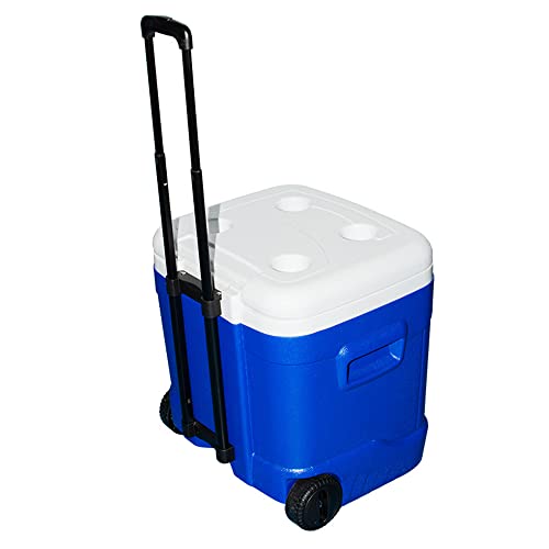 XANAYXWJ Tragbare isolierte Kühlbox mit Rädern für den Außenbereich - 21-Liter-Hartkühler für Strand, Camping, Picknick, Angeln und Grillen
