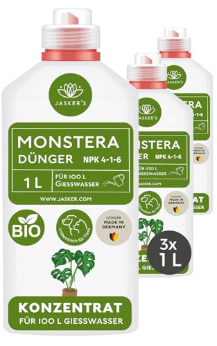 Bio Monstera Dünger flüssig 2.5 L - 100% Tierfreundlich & Bio Grünpflanzen-Dünger flüssig - Für frischgrüne Blätter - Ideal für grüne Zimmerpflanzen - Philodendron Dünger - Dünger Monstera