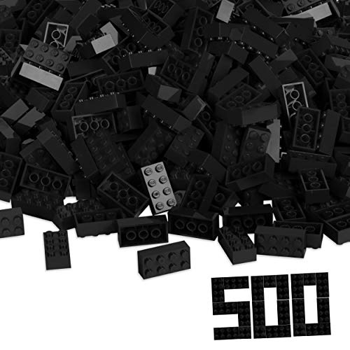 Simba 104118935 - Blox 500 schwarze 8er Bausteine
