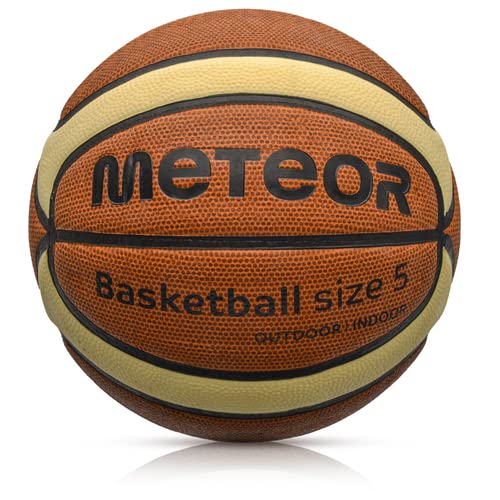 meteor® Cellular PRO Kinder Basketball Größe # 5 6 7 ideal auf die Jugend Kinderhände abgestimmt idealer Basketball für Ausbildung weicher Basketball mit griffiger Oberfläche (#5, Cellular)