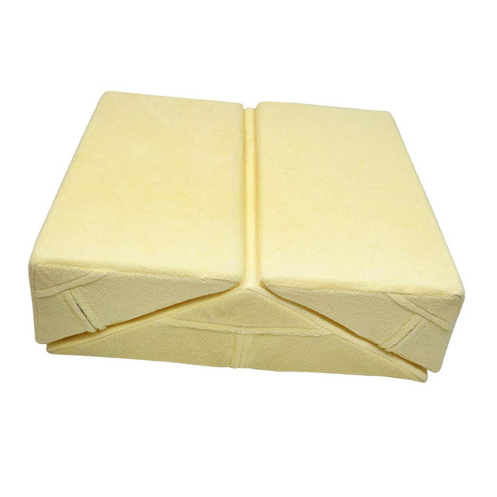 Tubayia 3 Stück Keilkissen Kniekissen Nackenkissen Rückenkissen für Bett/Couch/Sofa/Rollstuhl usw (Gelb)