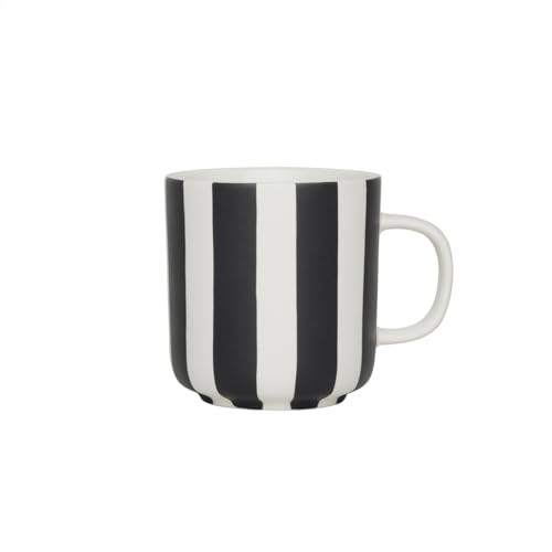 OYOY Toppu Mug, White/Black, H9 x L12,5 x W8,5 cm